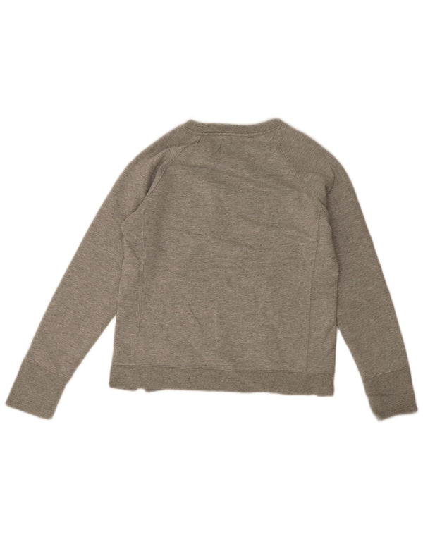 Champion Womens Graphic Sweatshirt Jumper UK 10 Small Grey Flecked Cotton
