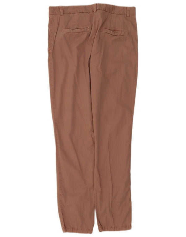 Marks & Spencer Womens Straight Chino Trousers UK 12 Medium W30 L30 Pink