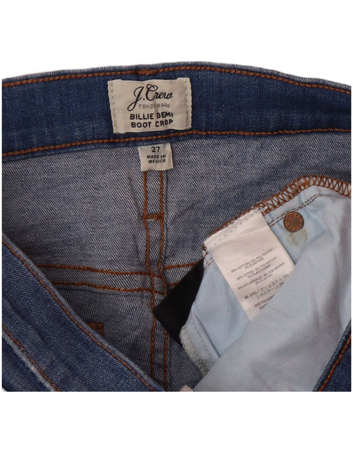 J. CREW Womens Billie Demi Bootcut Cropped Jeans W27 L25  Blue Cotton