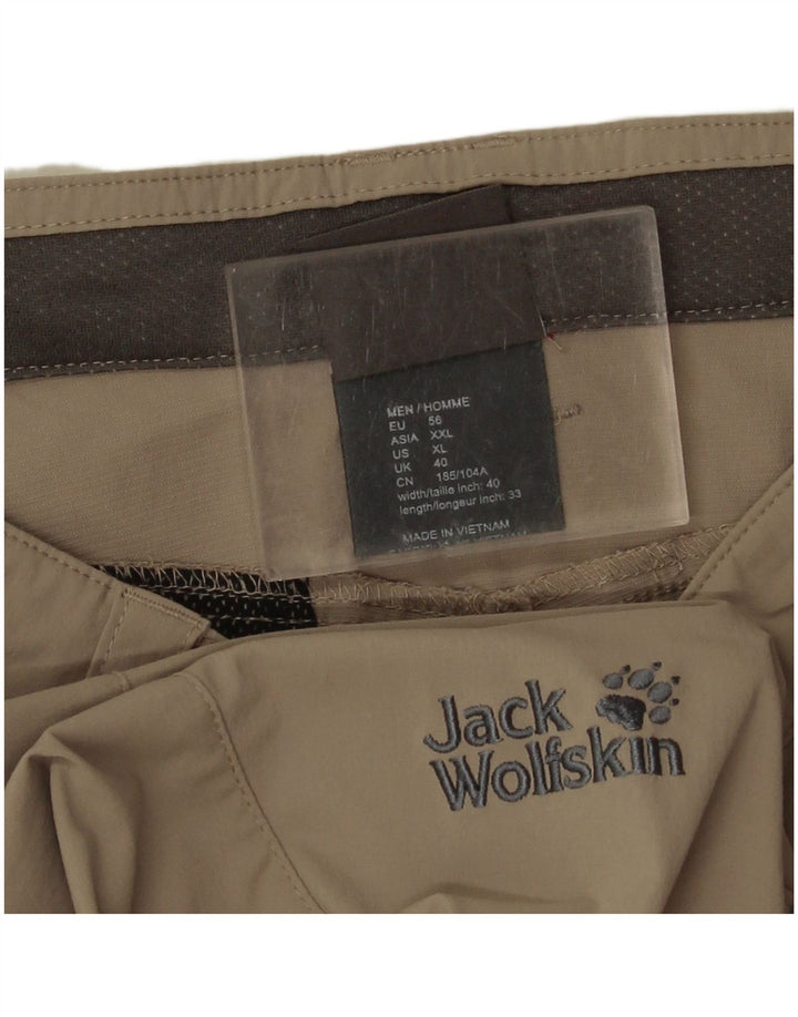 Jack Wolfskin Mens Hiking Trousers W40 L34 Khaki Polyamide