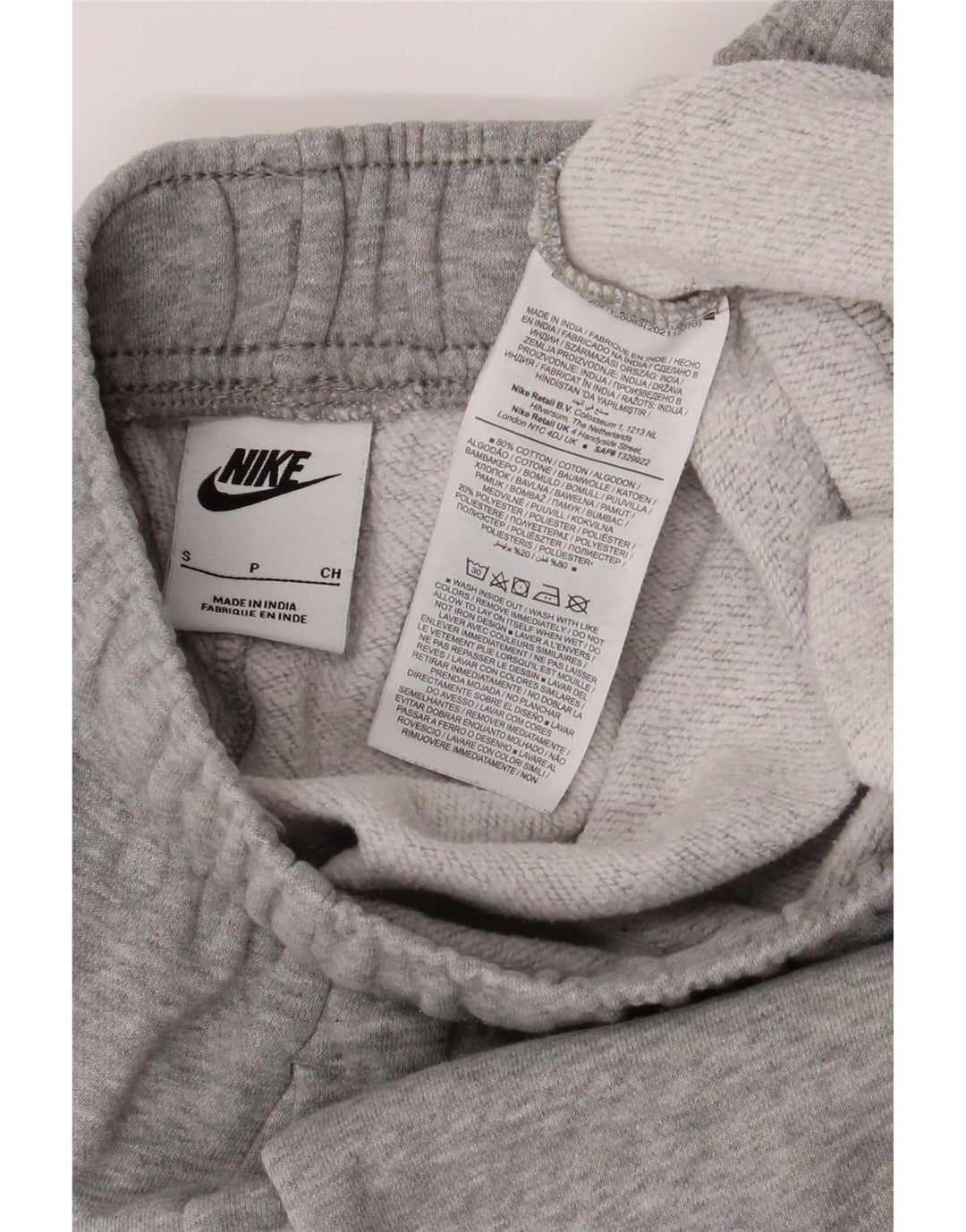 Nike Mens Tracksuit Trousers Joggers Small Grey Cotton
