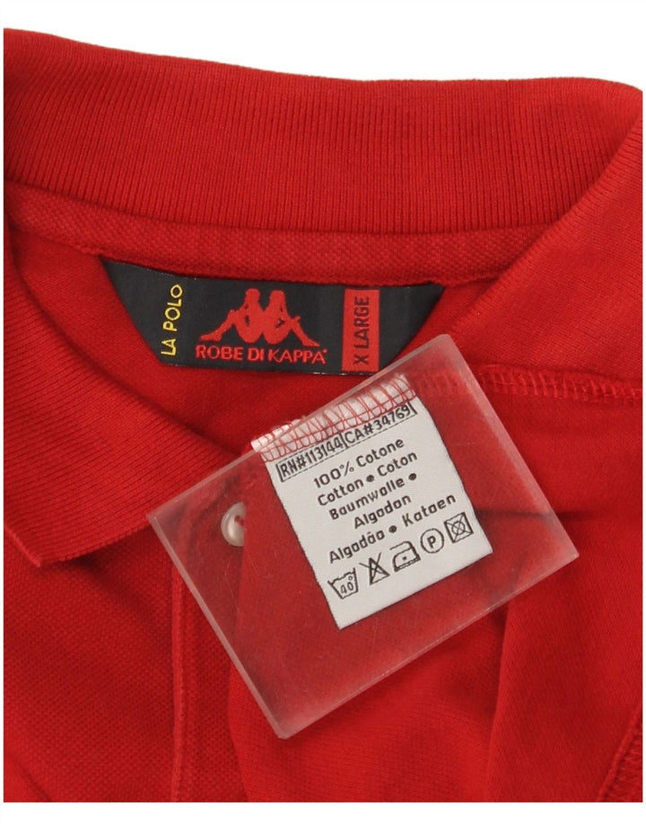 Kappa Mens Polo Shirt XL Red Cotton
