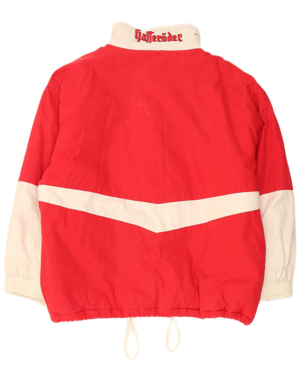 Vintage Mens Graphic Windbreaker Jacket UK 40 Large White Colourblock