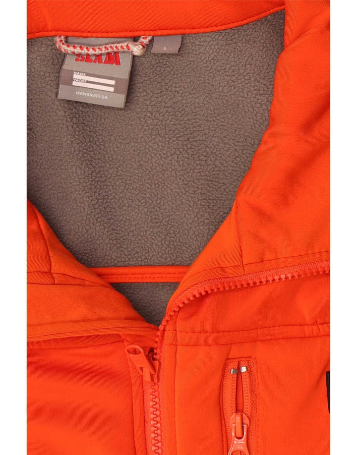 Slam Mens Liner Tracksuit Top Jacket Large Orange Polyester
