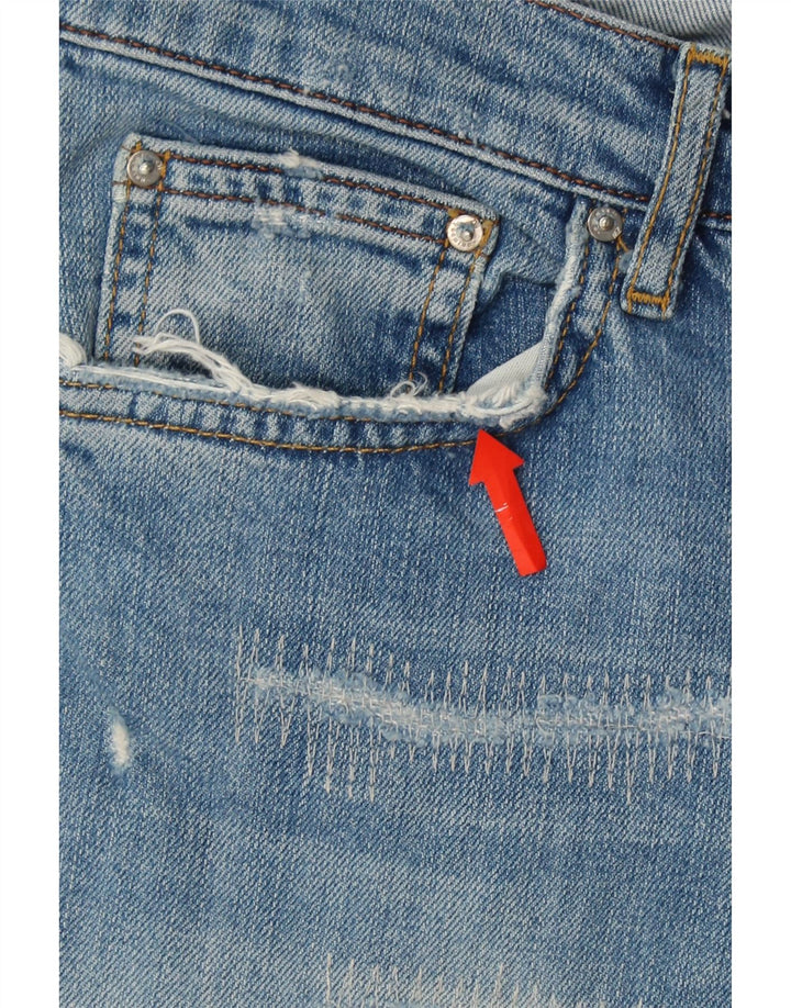 ZARA Womens Distressed Slim Jeans EU 36 XS W26 L27 Blue Vintage Zara and Second-Hand Zara from Messina Hembry 