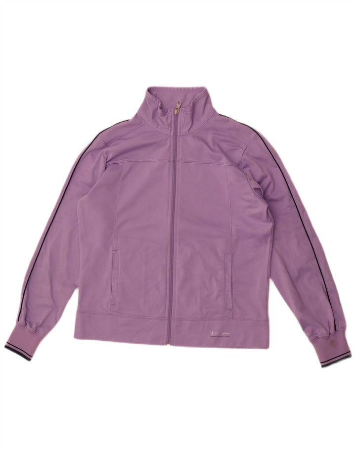 Champion Womens Easy Fit Oversized Tracksuit Top Jacket UK 10 Small Purple