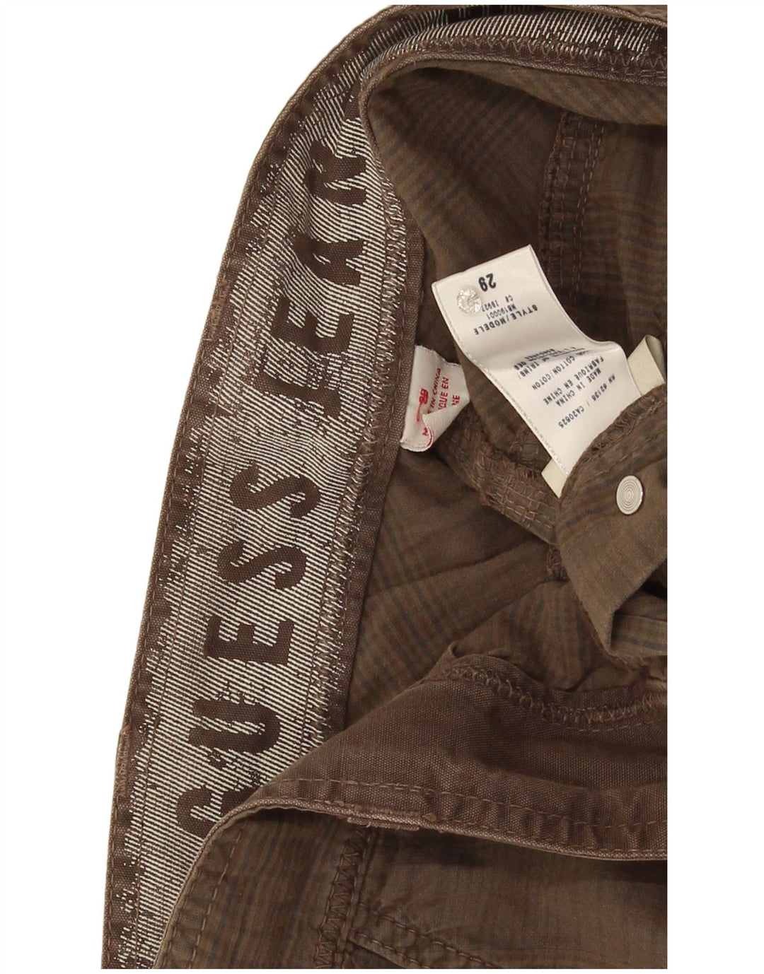Guess Mens Cargo Shorts W29 Small  Brown Cotton