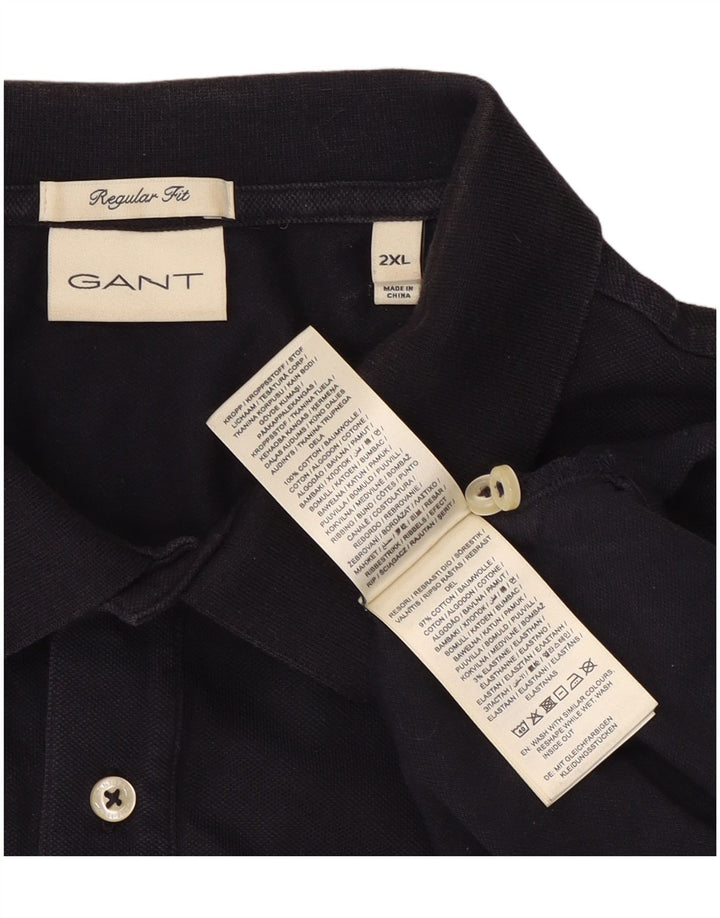 Gant Mens Polo Shirt 2XL Navy Blue Cotton