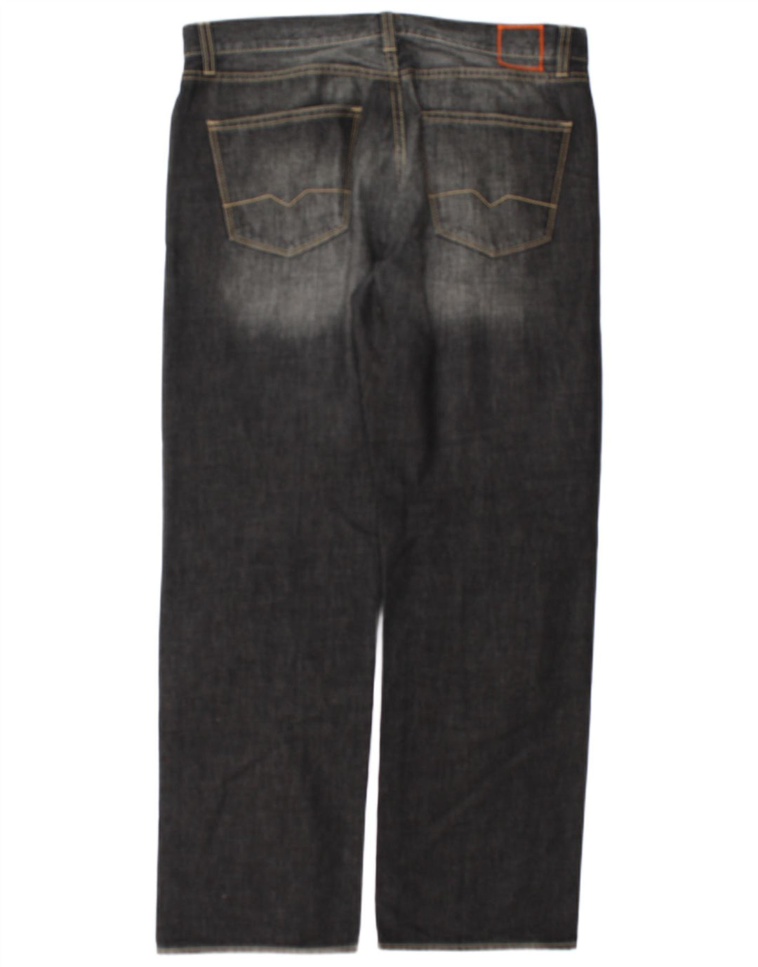 Hugo Boss Mens Straight Jeans W35 L32 Grey Cotton