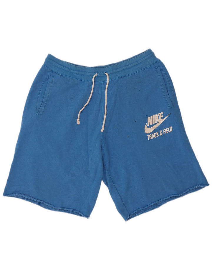 Nike Mens Graphic Sport Shorts Large  Blue Cotton