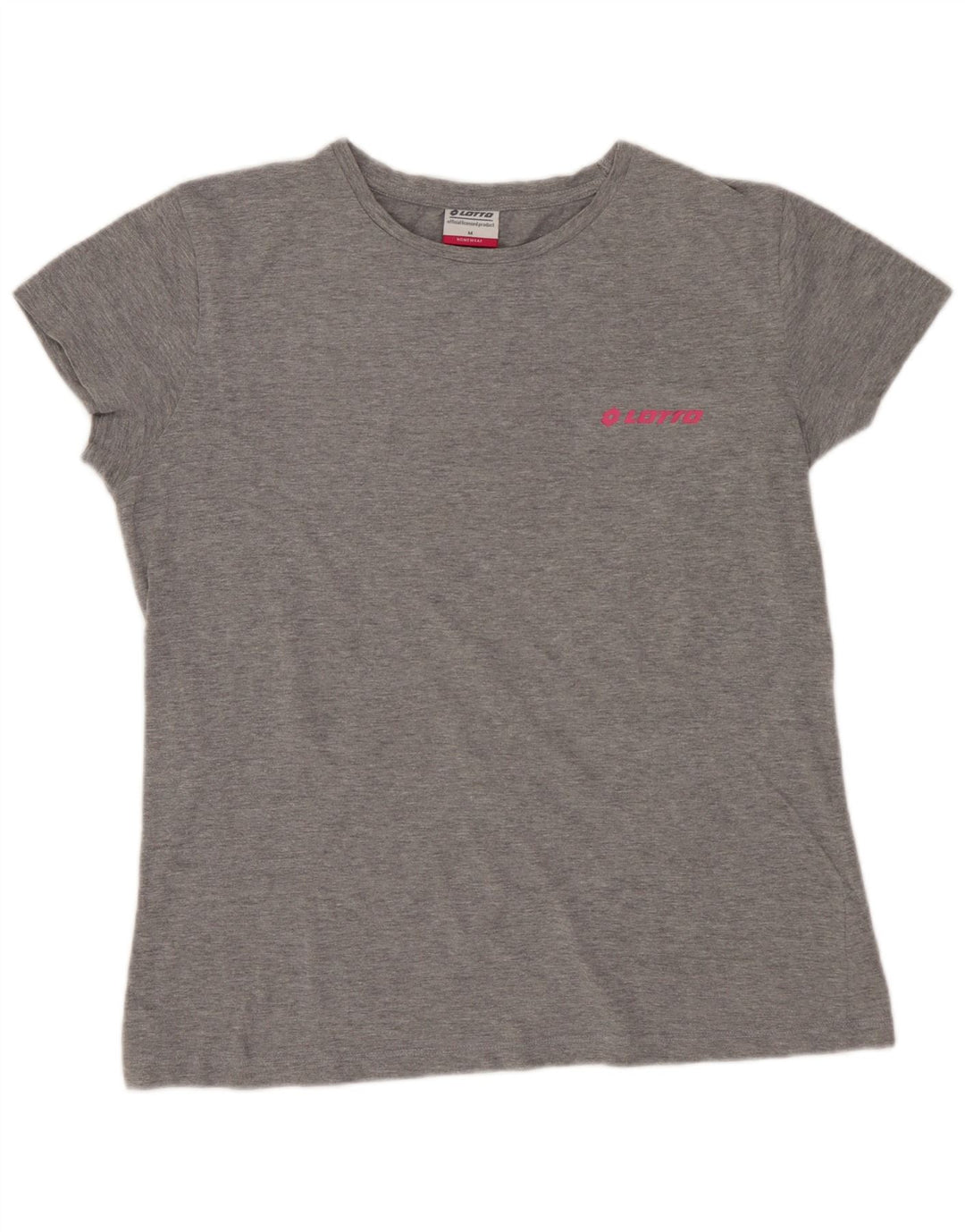 LOTTO Womens T-Shirt Top UK 14 Medium Grey Cotton