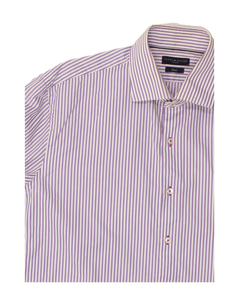 TOMMY HILFIGER Mens Tailored Fitted Shirt Size 41 16 Large Purple Vintage Tommy Hilfiger and Second-Hand Tommy Hilfiger from Messina Hembry 