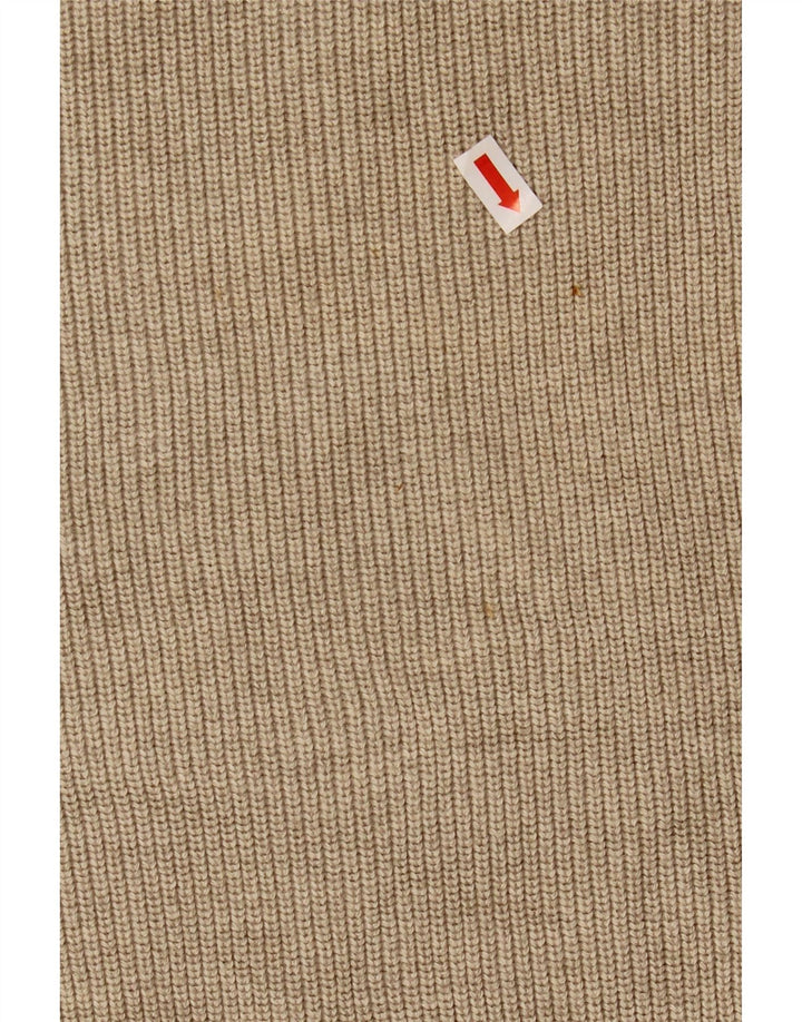 Eddie Bauer Mens Crew Neck Jumper Sweater Large Beige Cotton