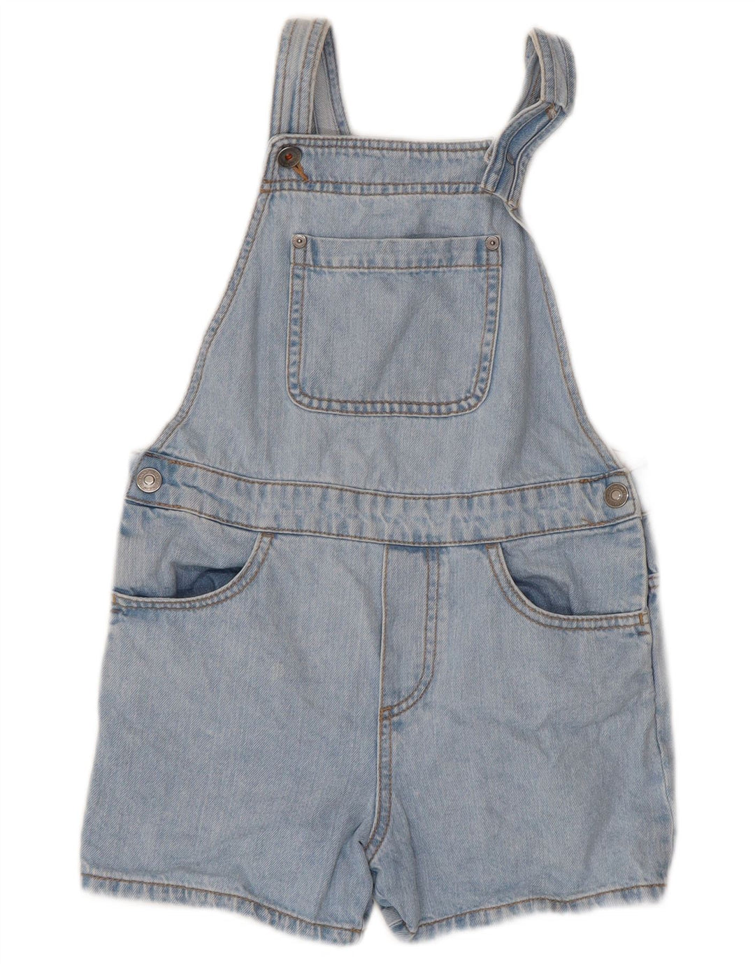 BENETTON Womens Dungarees Denim Shorts W26 Small Blue