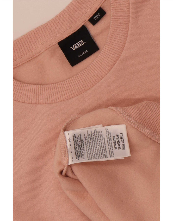 Vans Mens Sweatshirt Jumper XL Pink Cotton