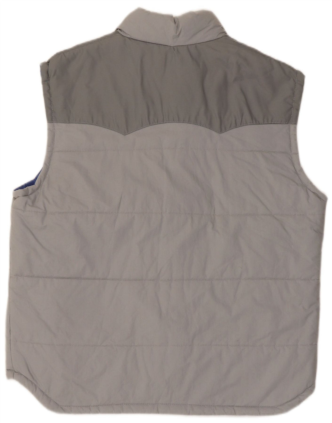 Vintage Mens Padded Gilet IT 54 2XL Grey Colourblock