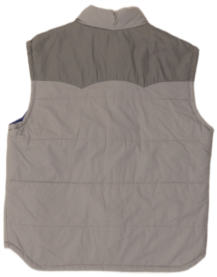Vintage Mens Padded Gilet IT 54 2XL Grey Colourblock
