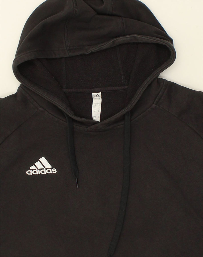 ADIDAS Mens Hoodie Jumper Medium Black Cotton | Vintage Adidas | Thrift | Second-Hand Adidas | Used Clothing | Messina Hembry 