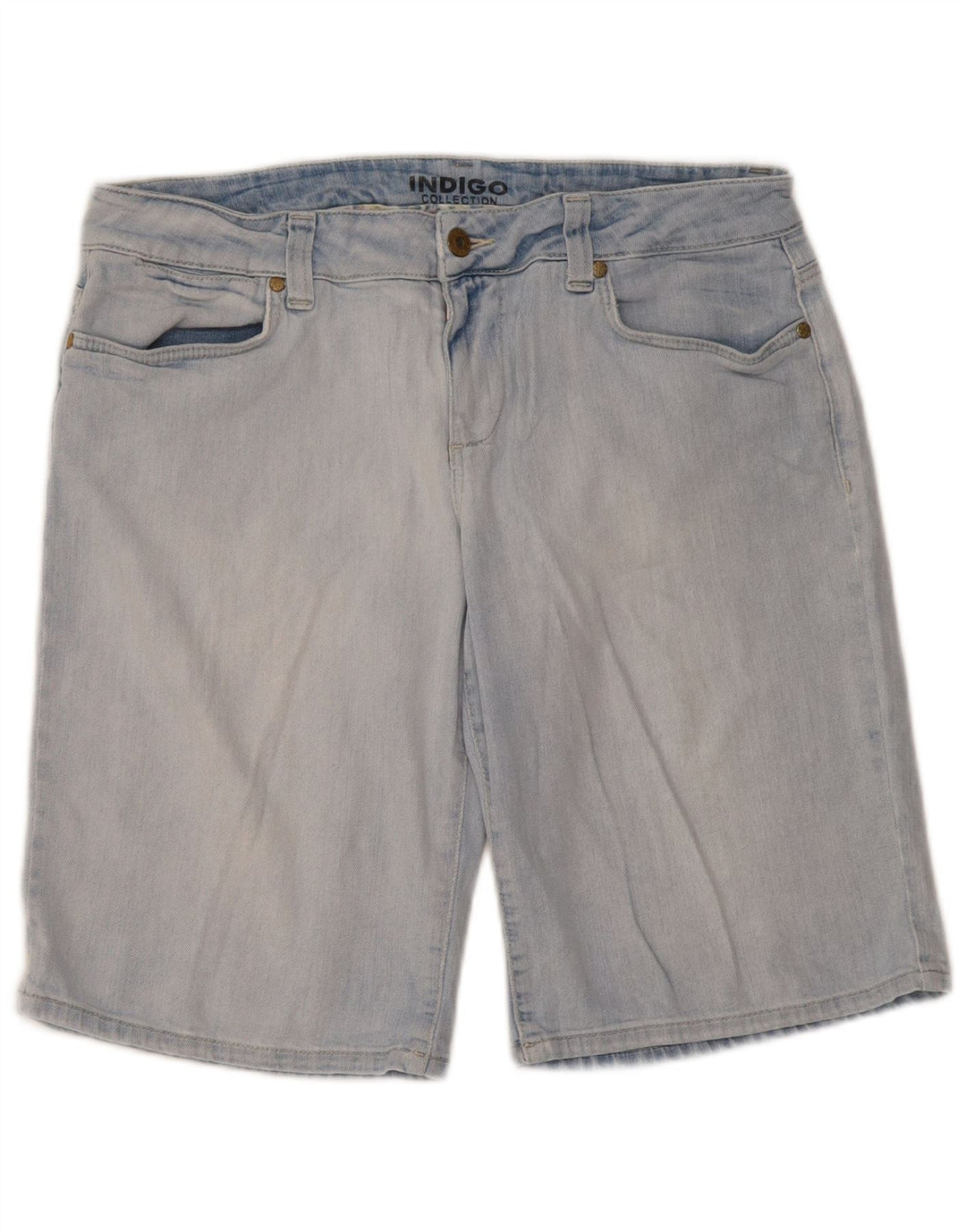 Marks & Spencer Womens Denim Shorts UK 14 Large W34  Blue Cotton