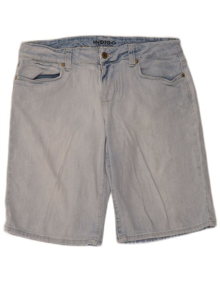 Marks & Spencer Womens Denim Shorts UK 14 Large W34  Blue Cotton