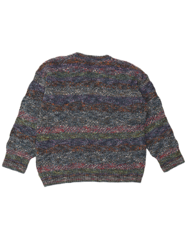 College By Marcazzani Mens V-Neck Jumper Sweater IT 52 Large Multicoloured
