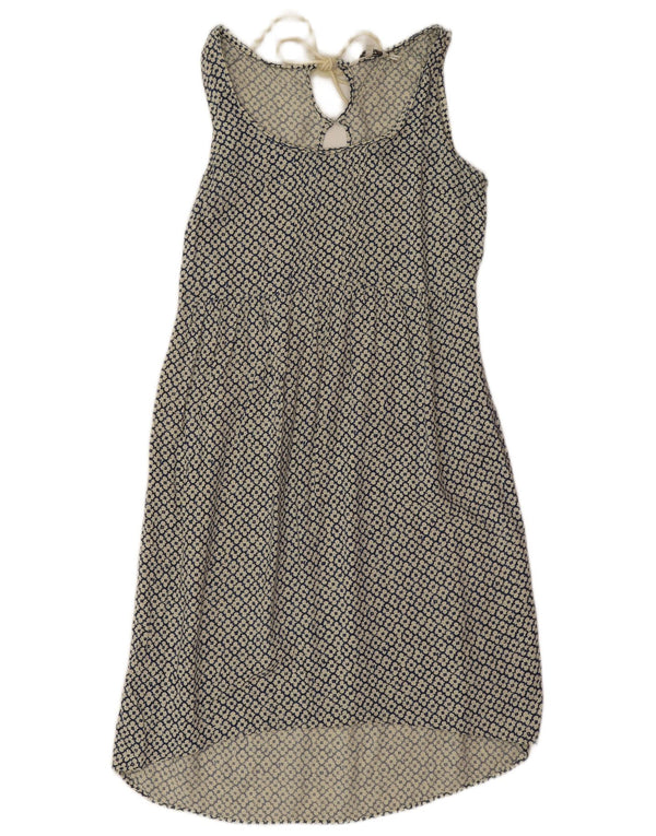 Fat Face Womens Sleeveless A-Line Dress UK 8 Small Off White Floral