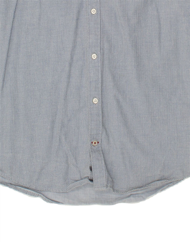 TOMMY HILFIGER Mens Shirt Large Blue Spotted Cotton | Vintage Tommy Hilfiger | Thrift | Second-Hand Tommy Hilfiger | Used Clothing | Messina Hembry 