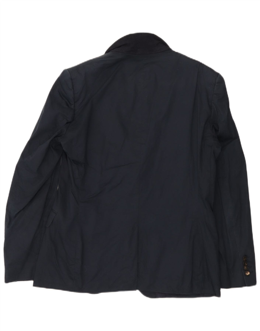 Reiss Mens 2 Button Blazer Jacket UK 42 XL Navy Blue Cotton