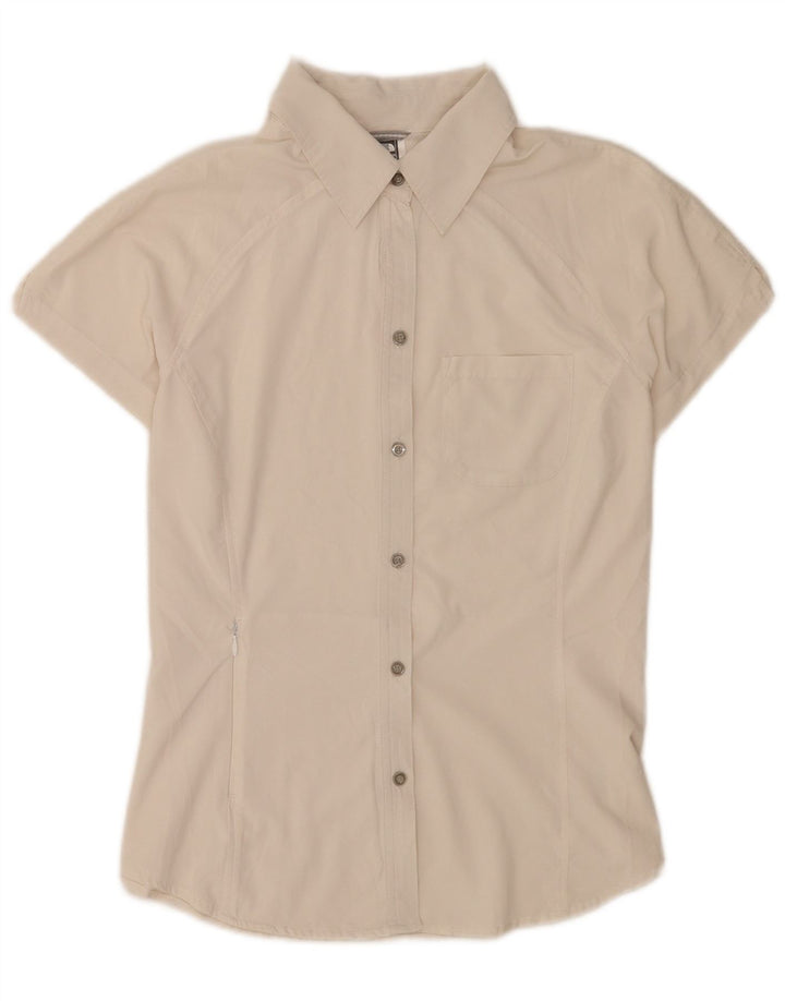 The North Face Womens Short Sleeve Regular Fit Shirt UK 12 Medium Beige