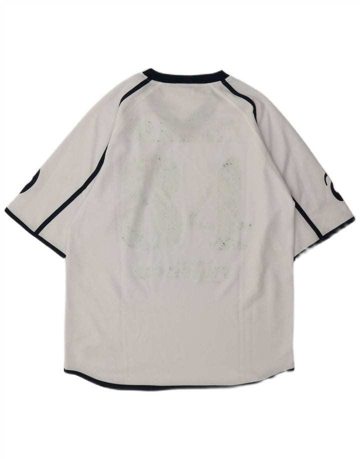 Asics Mens Graphic T-Shirt Top Large White Colourblock Polyester