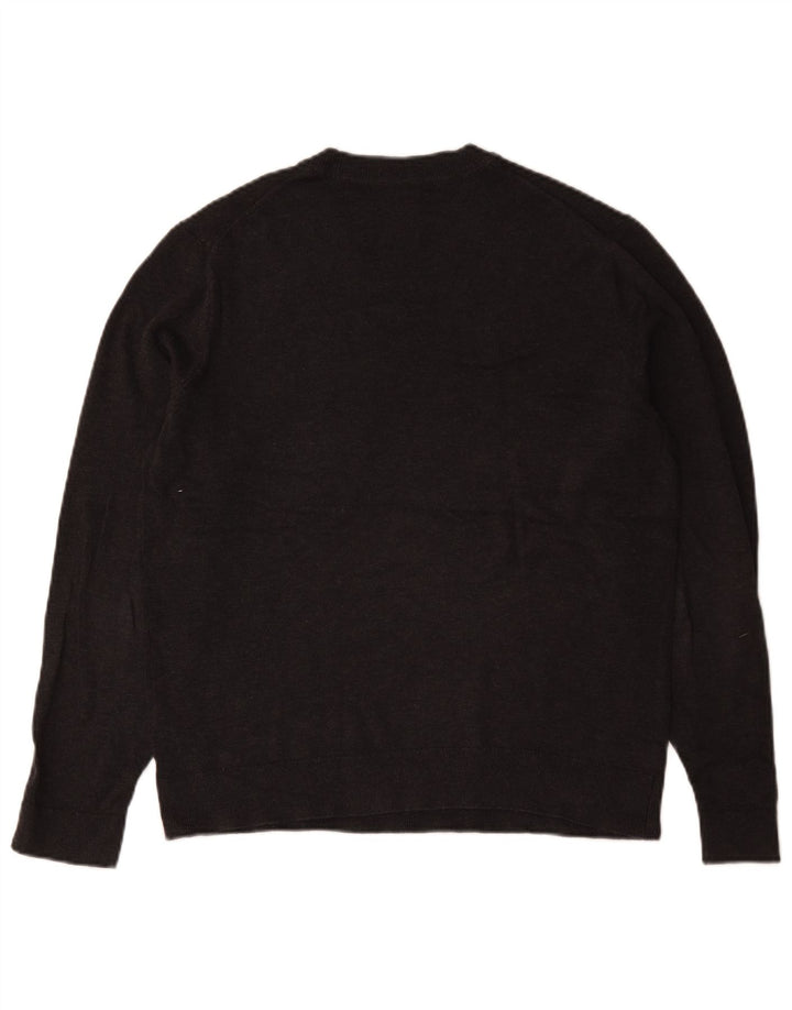 Abercrombie & Fitch Mens Crew Neck Jumper Sweater Medium Grey Cotton