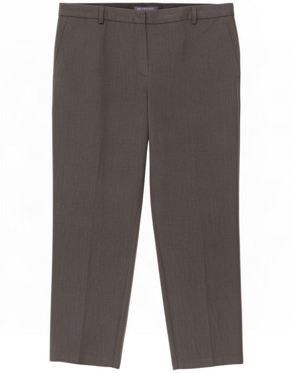 Marks & Spencer Womens Straight Casual Trousers UK 16 Large W38 L30 Grey