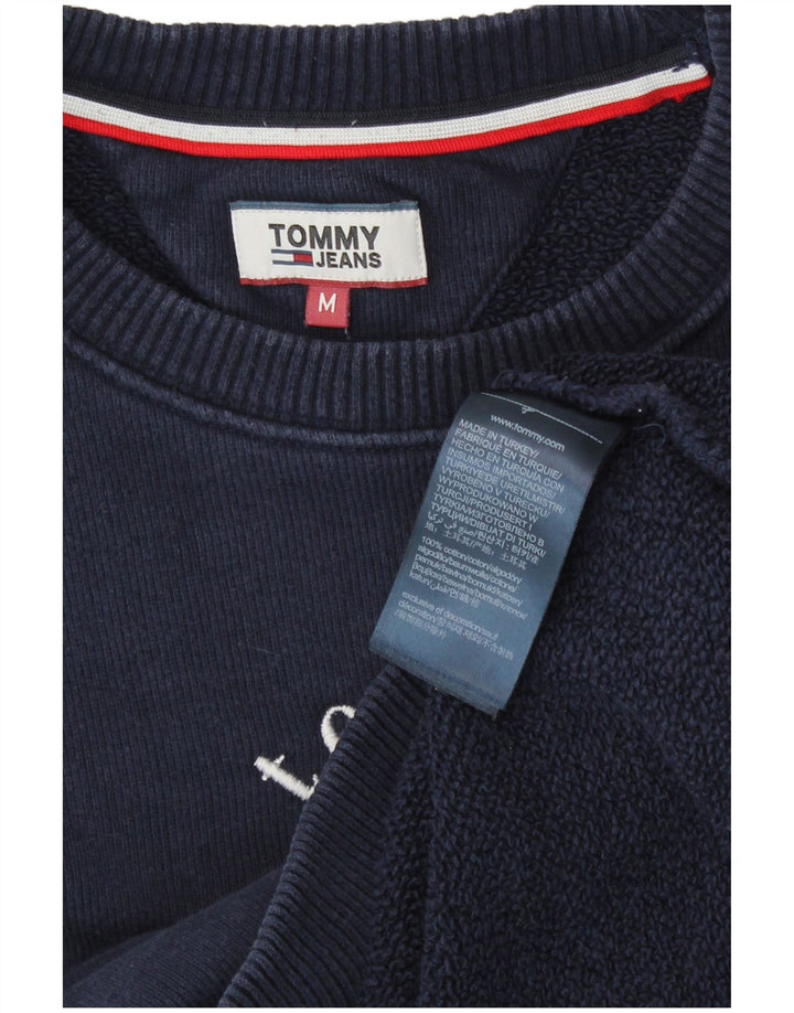 Tommy Hilfiger Womens Graphic Sweatshirt Jumper UK 14 Medium Navy Blue