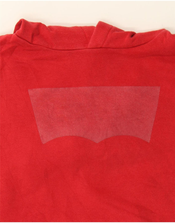 LEVI'S Boys Hoodie Jumper 11-12 Years Large Red Cotton Vintage Levi's and Second-Hand Levi's from Messina Hembry 