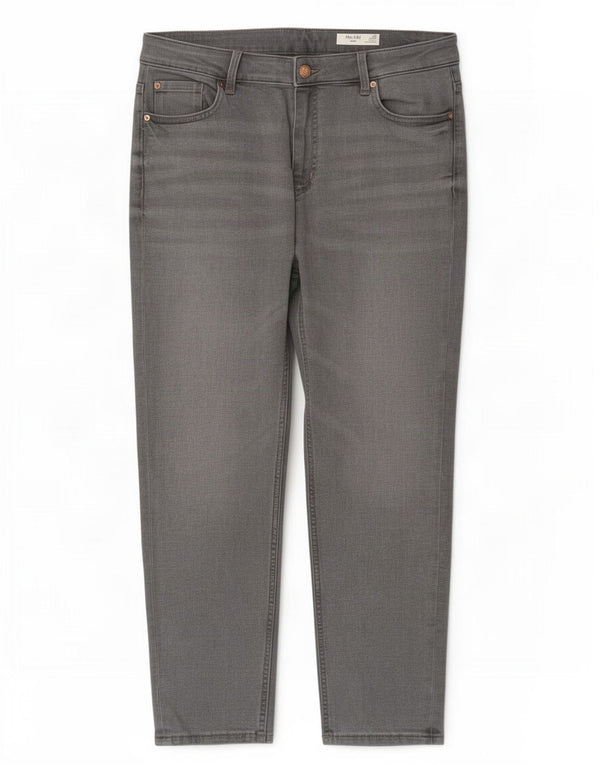 Marks & Spencer Womens The Lily Slim Jeans UK 16 Large W34 L27 Grey Cotton
