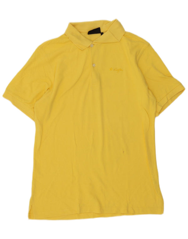 Lotto Mens Polo Shirt Large Yellow Cotton