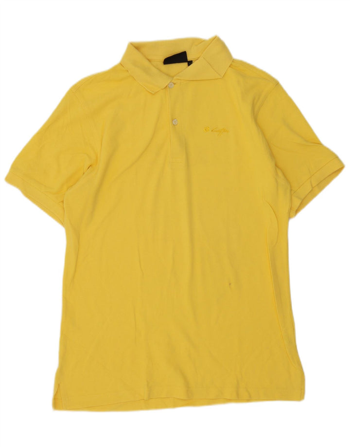 Lotto Mens Polo Shirt Large Yellow Cotton