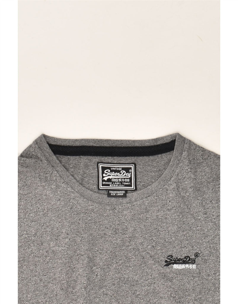 SUPERDRY Mens T-Shirt Top Large Grey Cotton | Vintage Superdry | Thrift | Second-Hand Superdry | Used Clothing | Messina Hembry 