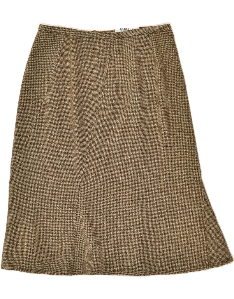 MARELLA Womens Trumpet Skirt UK 12 Medium W30 Brown Herringbone | Vintage Marella | Thrift | Second-Hand Marella | Used Clothing | Messina Hembry 