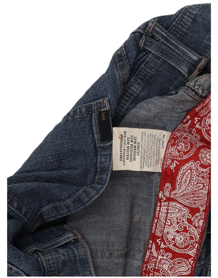 Lee Womens Cargo Denim Shorts US 22 3XL W42  Blue Cotton