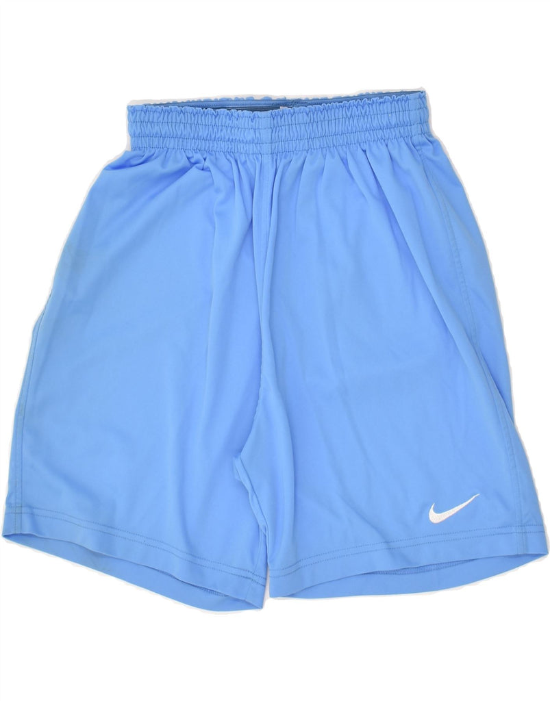 NIKE Boys Sport Shorts 15-16 Years Small Blue Polyester | Vintage Nike | Thrift | Second-Hand Nike | Used Clothing | Messina Hembry 