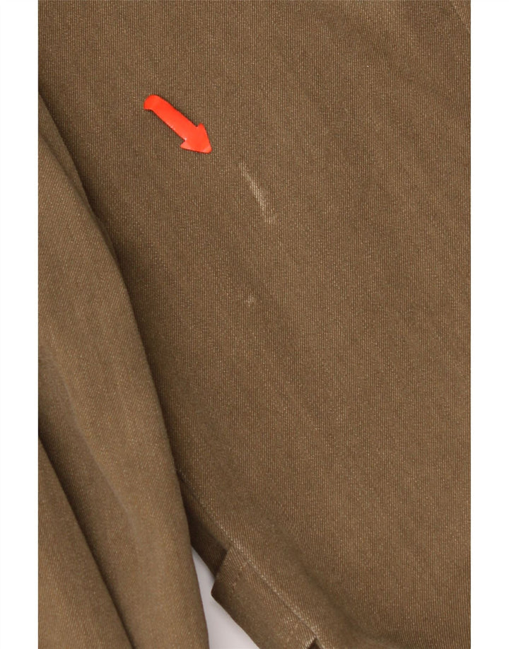 Les Copains Mens Hooded Duffle Coat IT 50 Large Brown Wool