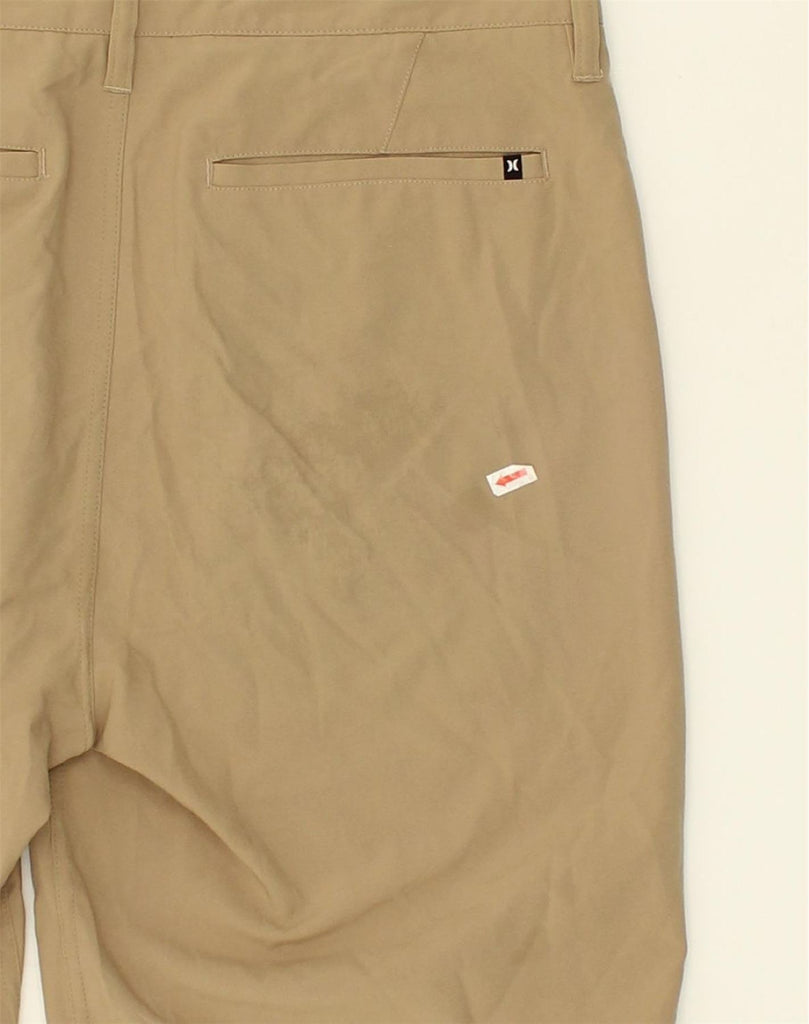 HURLEY Mens Chino Shorts W32 Medium  Beige Polyester | Vintage Hurley | Thrift | Second-Hand Hurley | Used Clothing | Messina Hembry 