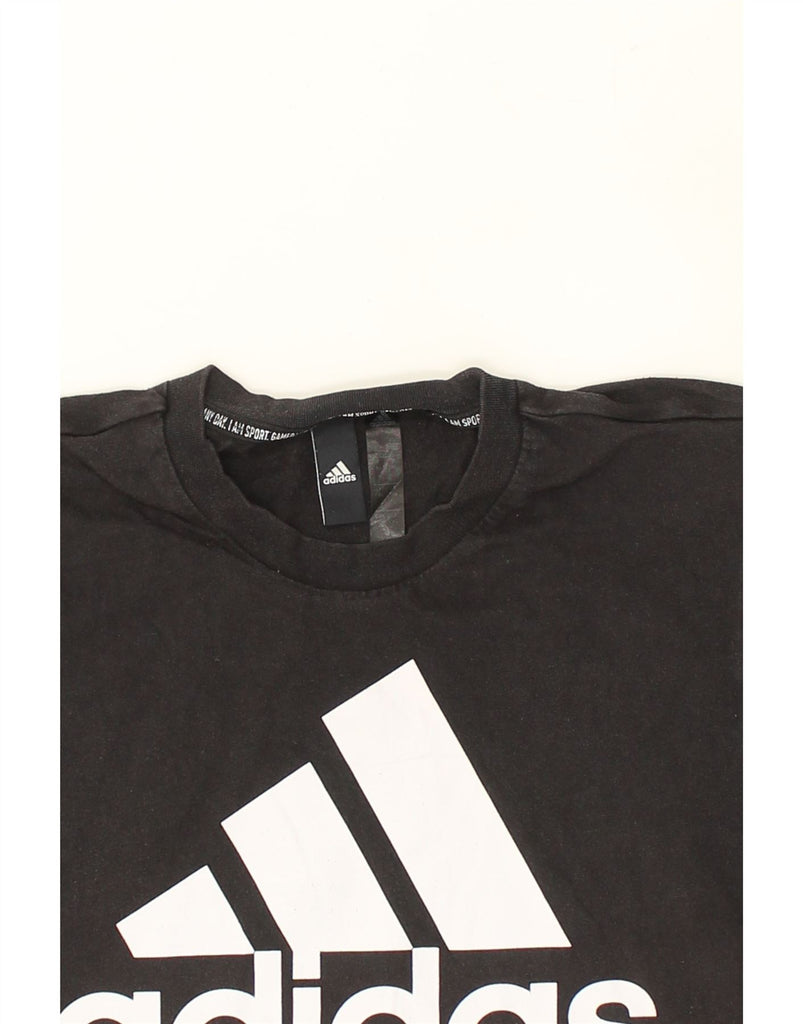 ADIDAS Mens Graphic T-Shirt Top XS Black Cotton | Vintage Adidas | Thrift | Second-Hand Adidas | Used Clothing | Messina Hembry 