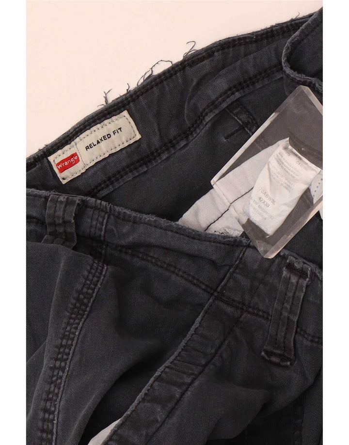 Wrangler Mens Relaxed Fit Cargo Trousers W42 L30 Grey Cotton