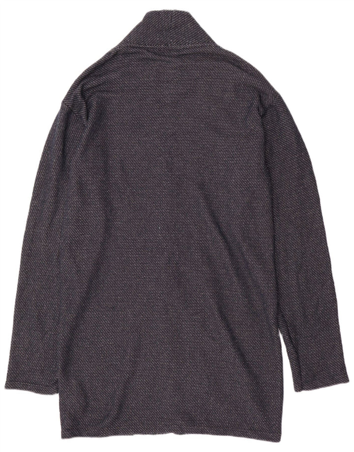 Zara Mens Cardigan Sweater XL Navy Blue Polyester