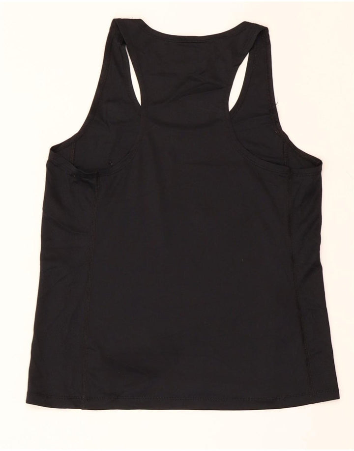 NEW BALANCE Womens Graphic Vest Top UK 8 Small Black Polyester Vintage New Balance and Second-Hand New Balance from Messina Hembry 