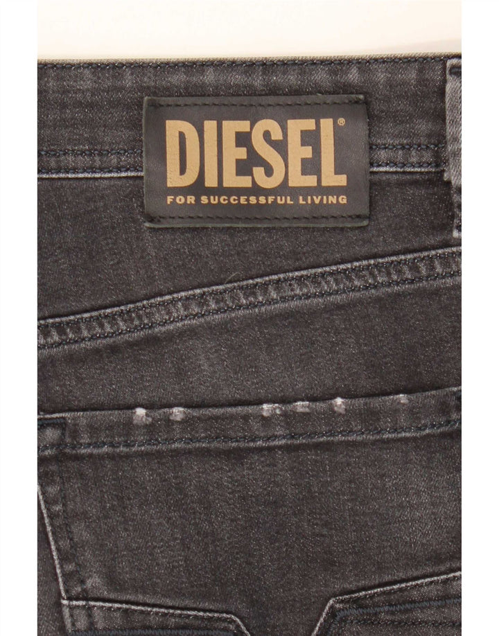 Diesel Mens Larkee Regular Straight Jeans W38 L32 Grey Cotton