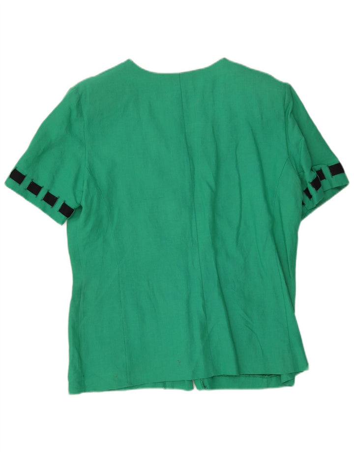Carolina Pedrjoni Womens 4 Button Blazer Jacket IT 48 XL Green Colourblock