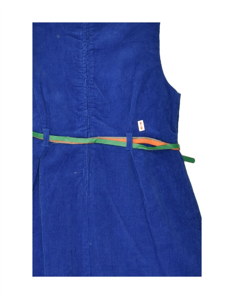 BENETTON Girls Corduroy Empire Dress 8-9 Years Large  Blue Cotton | Vintage Benetton | Thrift | Second-Hand Benetton | Used Clothing | Messina Hembry 